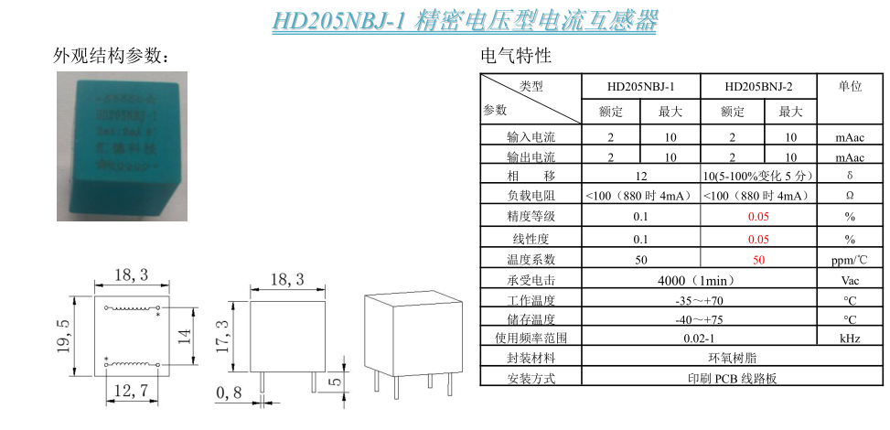 HD205NBJ-1參數(shù)